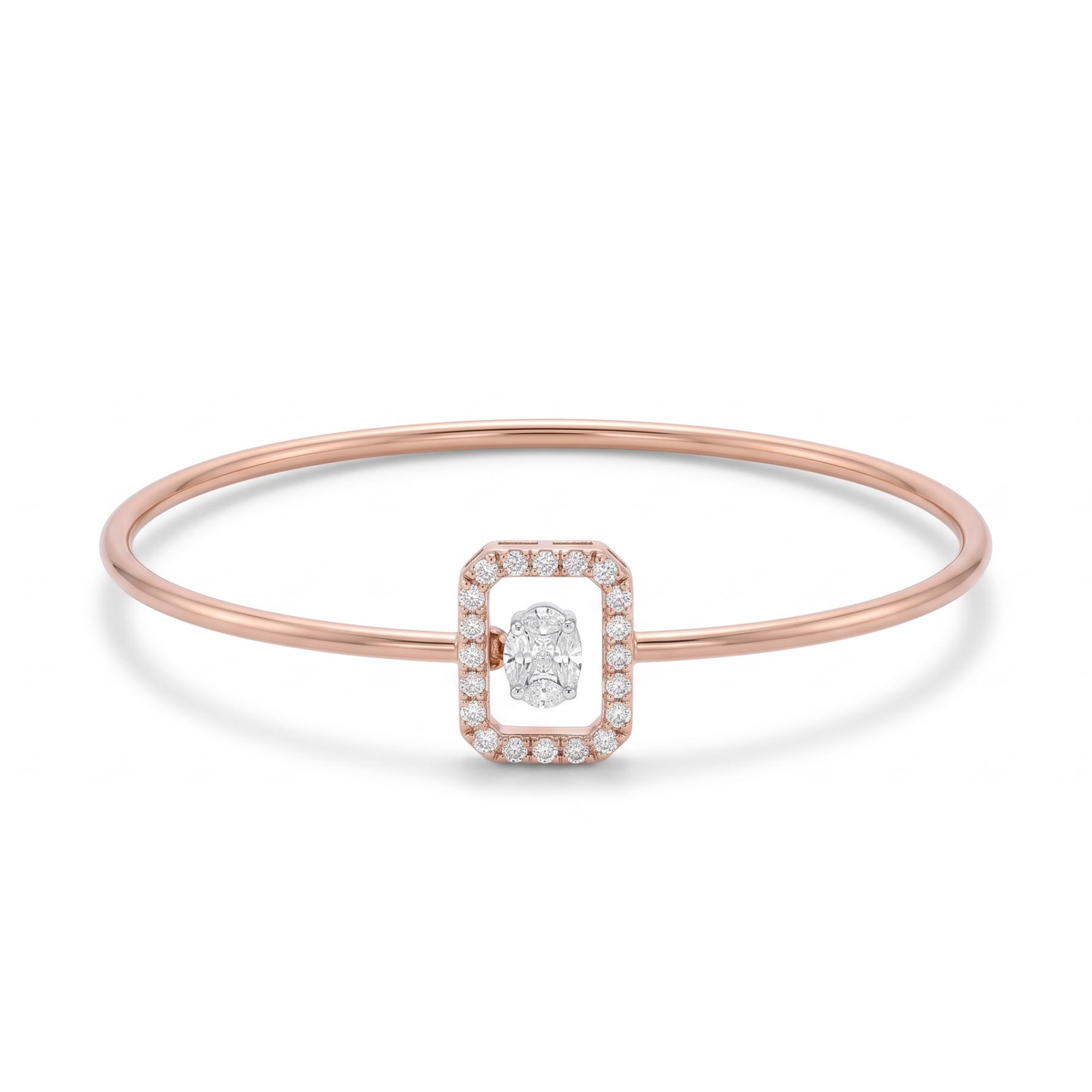 Frame Lab Grown Diamond Bangle
