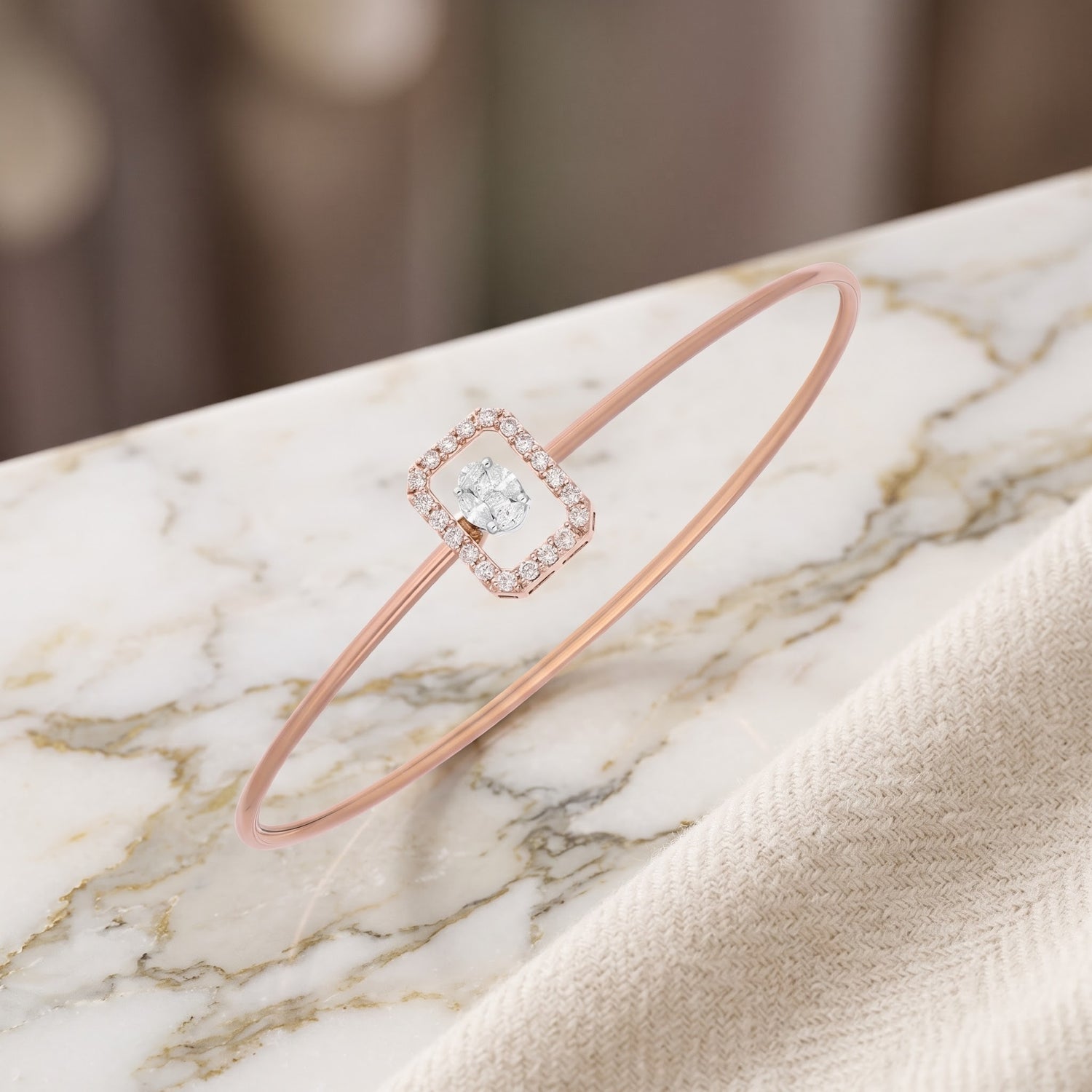 Frame Lab Grown Diamond Bangle