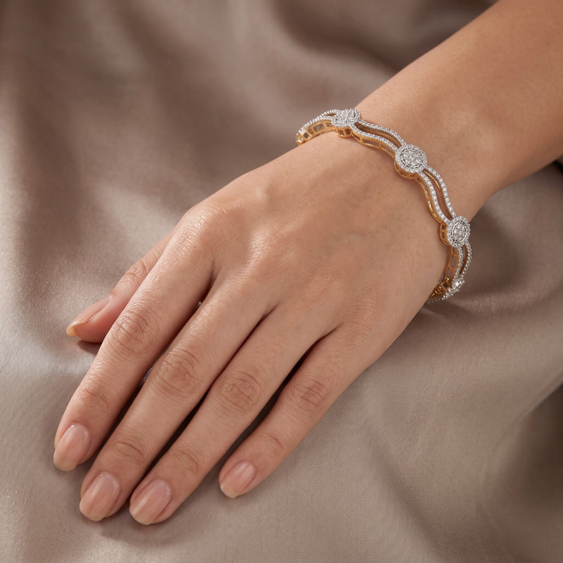 Lyric Bypass Lab Grown Diamond Bangle