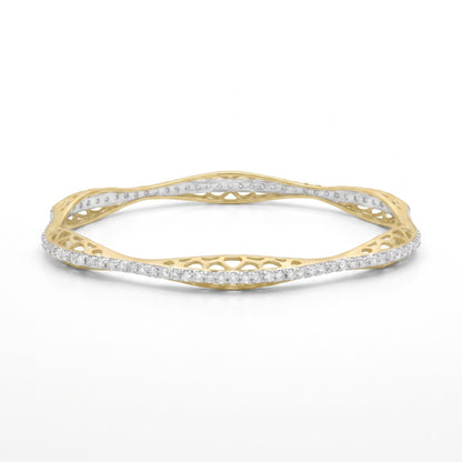 Ripple Lace Lab Grown Diamond Bangle