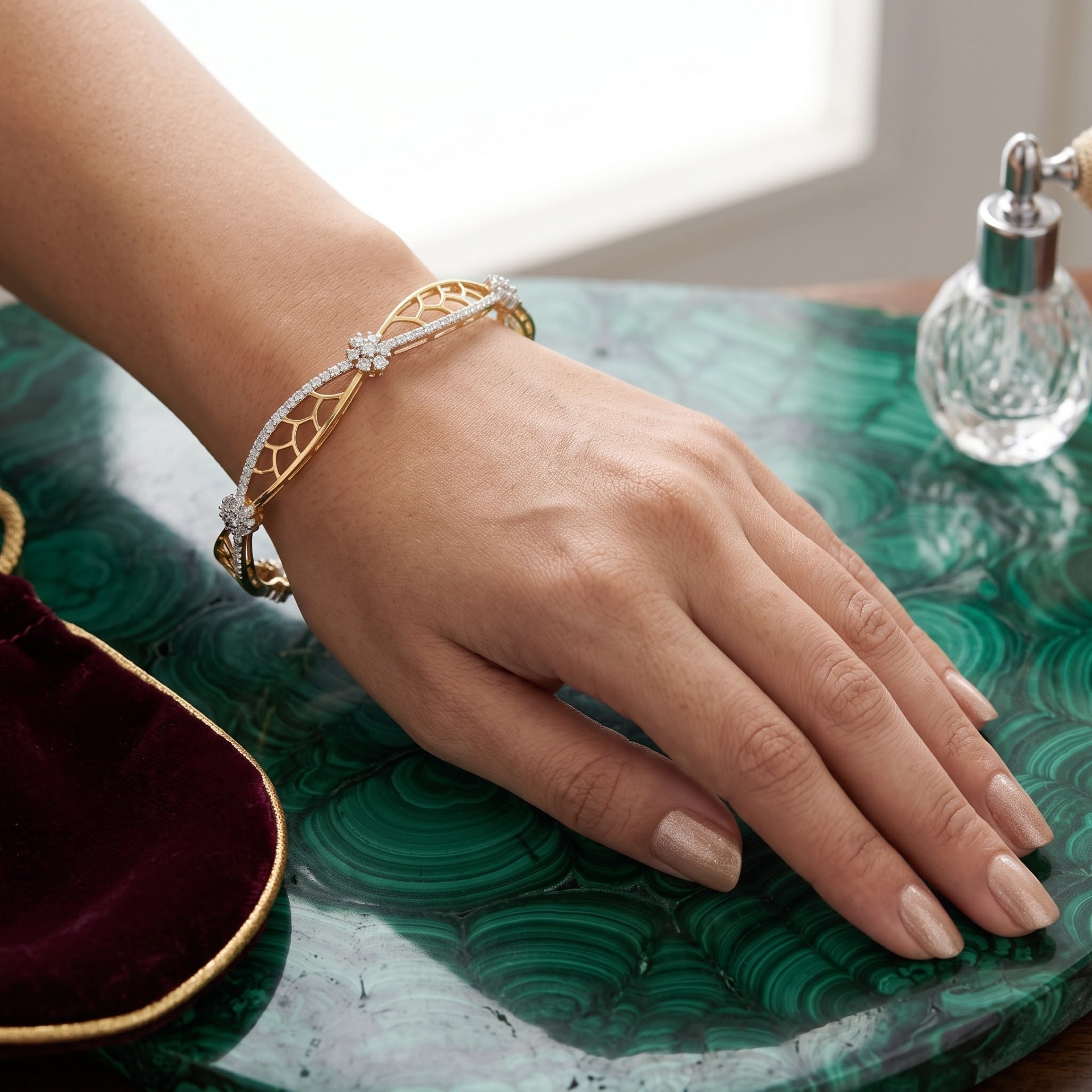 FloretShine Lab Grown Diamond Bangle