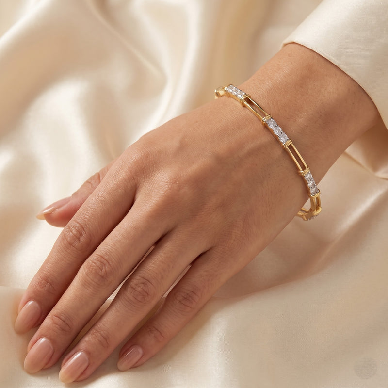 TwinTrack Lab Grown Diamond Bangle