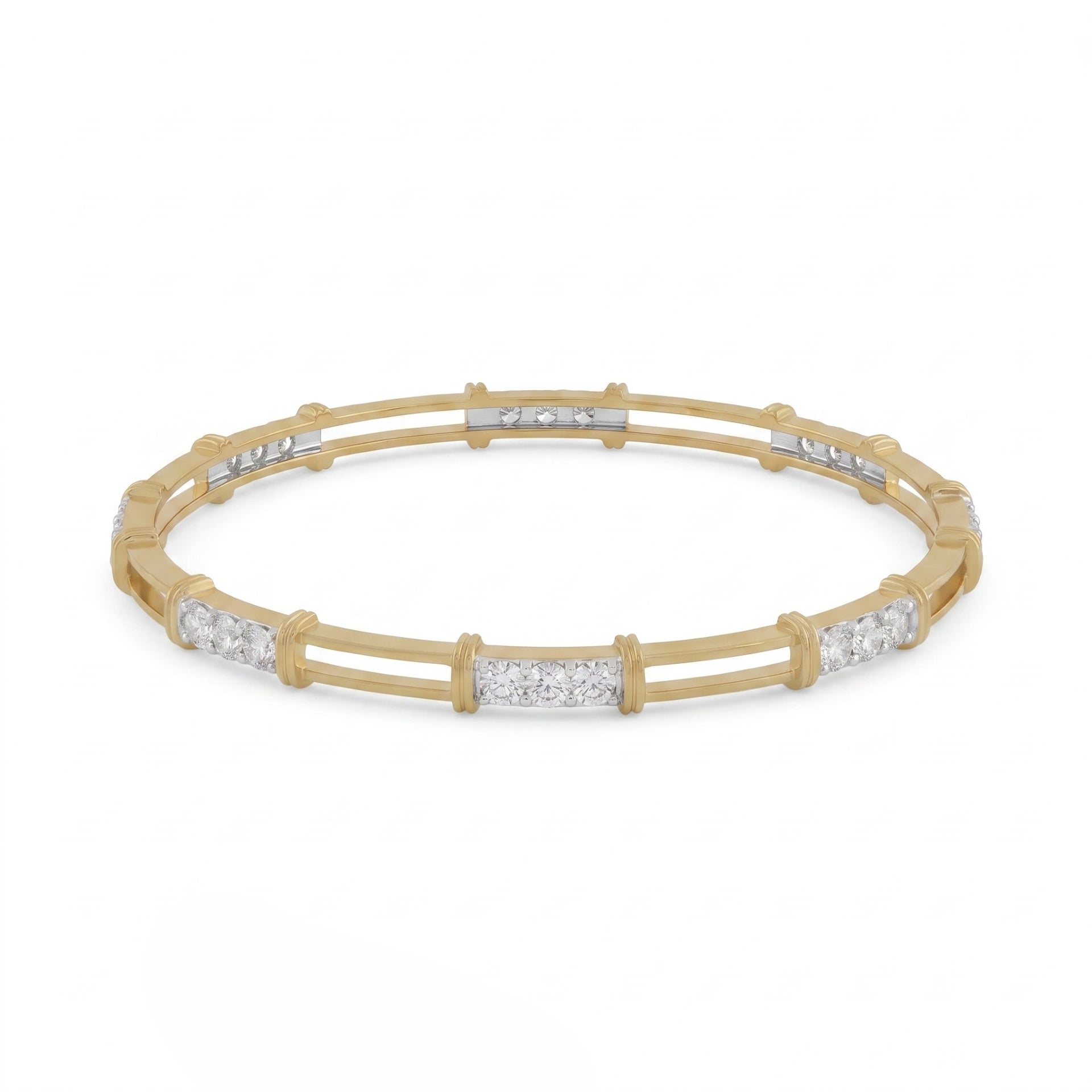 TwinTrack Lab Grown Diamond Bangle