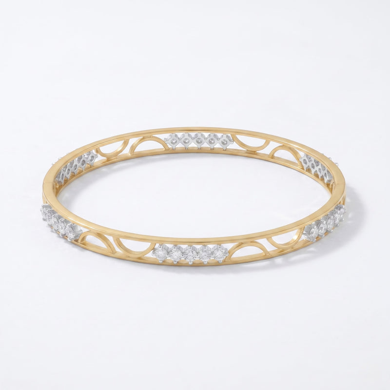 GlimmerArc Openwork Lab Grown Diamond Bangle