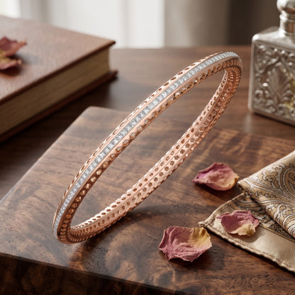 Radiant Blush Trace Lab Grown Diamond Bangle