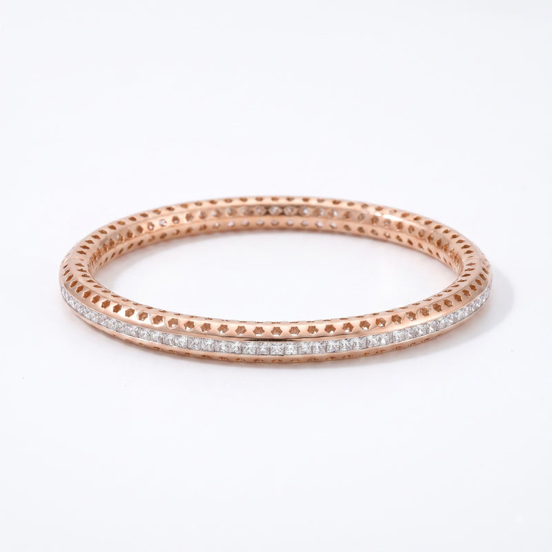 Radiant Blush Trace Lab Grown Diamond Bangle