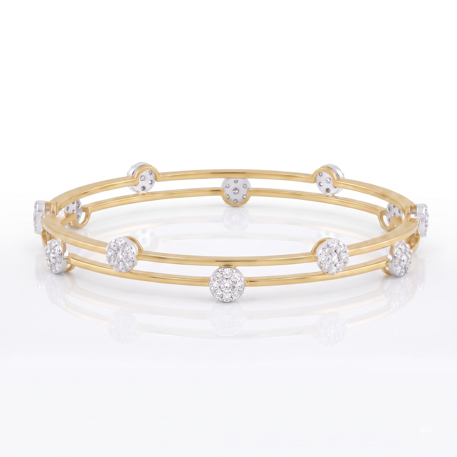 Infinite Starlit Dots Lab Grown Diamond Bangle