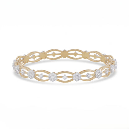 Golden Garland Lab Grown Diamond Bangle