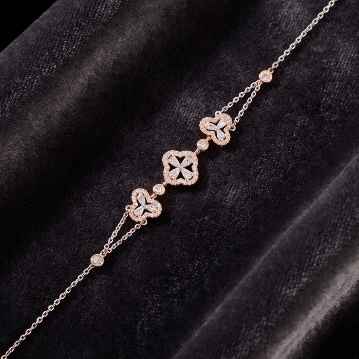 Clover Bloom Lab Grown Diamond Bracelet