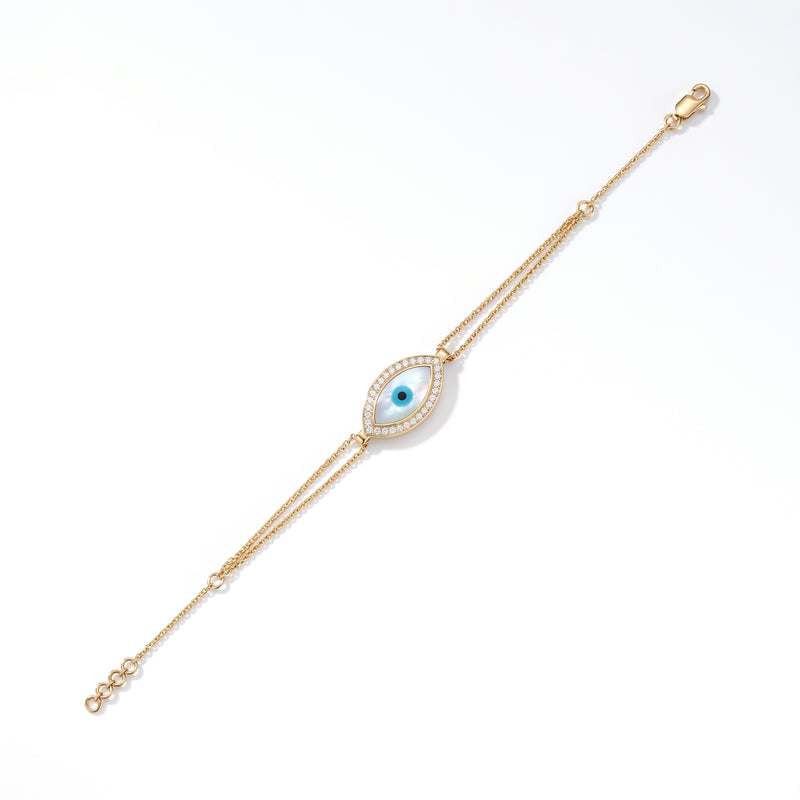 Evil Eye Lab Grown Diamond Bracelet