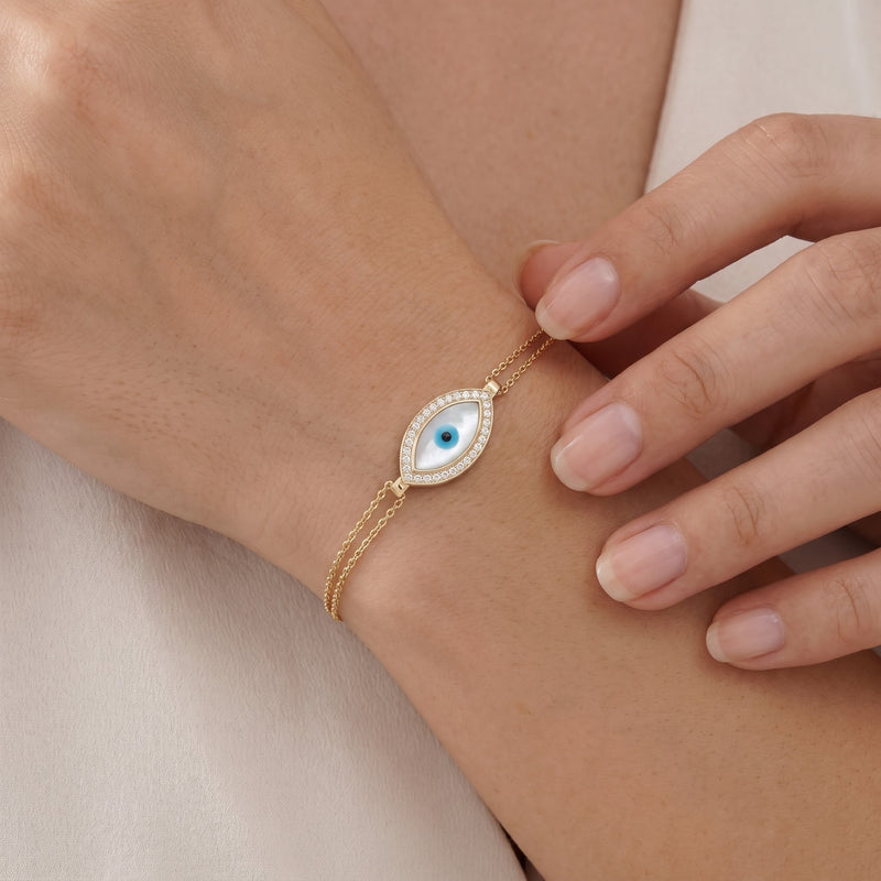Evil Eye Lab Grown Diamond Bracelet