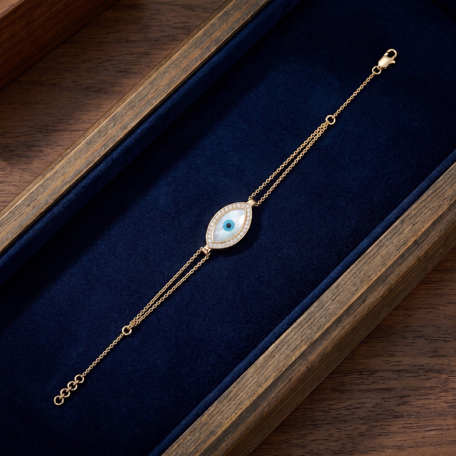 Evil Eye Lab Grown Diamond Bracelet