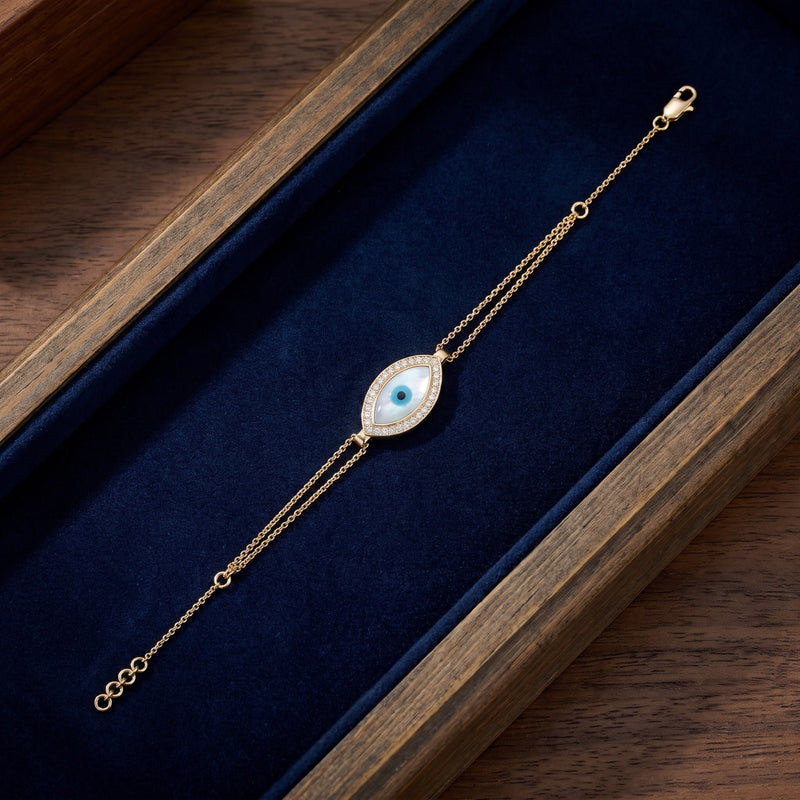 Evil Eye Lab Grown Diamond Bracelet