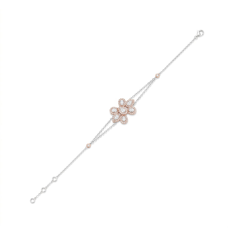Dewdrop Petal Whisper Lab Grown Diamond Bracelet