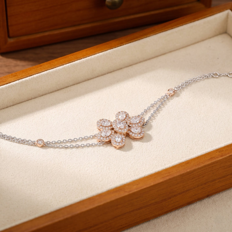 Dewdrop Petal Whisper Lab Grown Diamond Bracelet