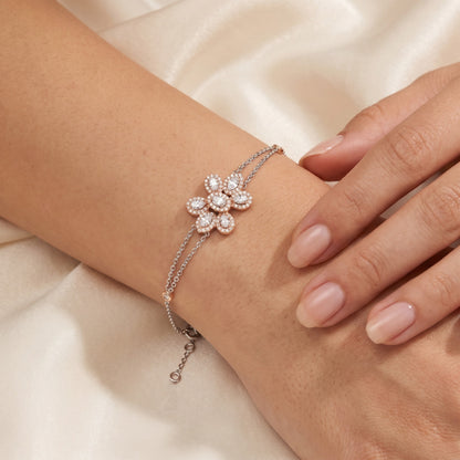 Dewdrop Petal Whisper Lab Grown Diamond Bracelet