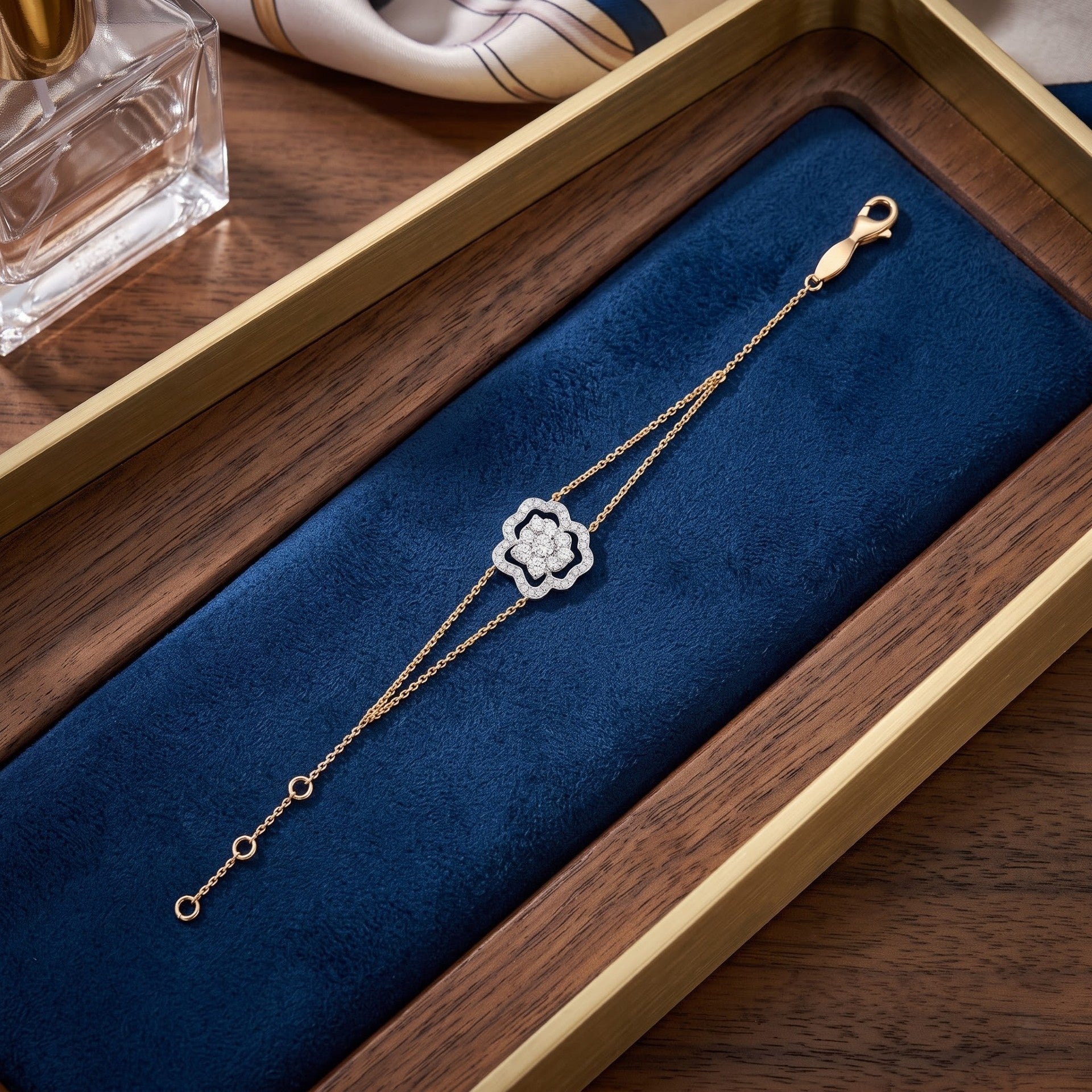 Gleaming Gardenia Lab Grown Diamond Bracelet