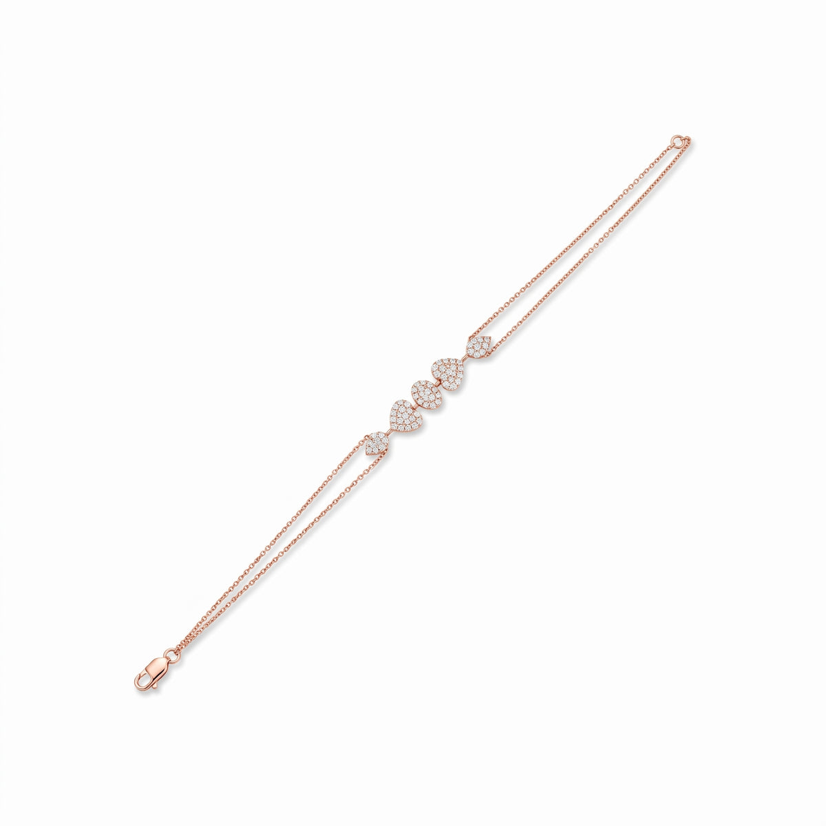 Halo Heartbeat Lab Grown Diamond Bracelet