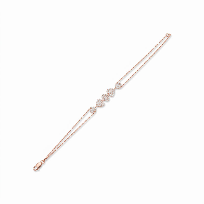 Halo Heartbeat Lab Grown Diamond Bracelet