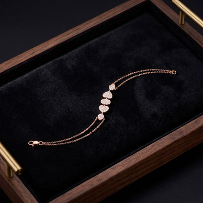 Halo Heartbeat Lab Grown Diamond Bracelet