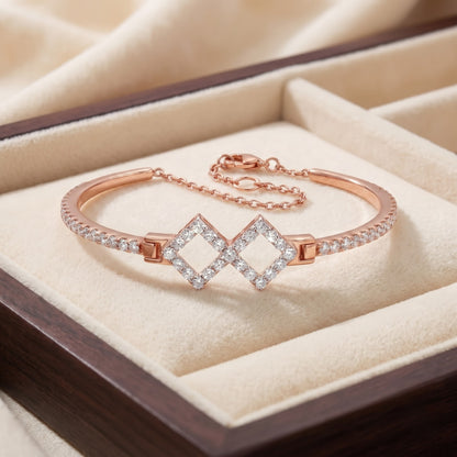 Modernist Duality Lab Grown Diamond Bracelet