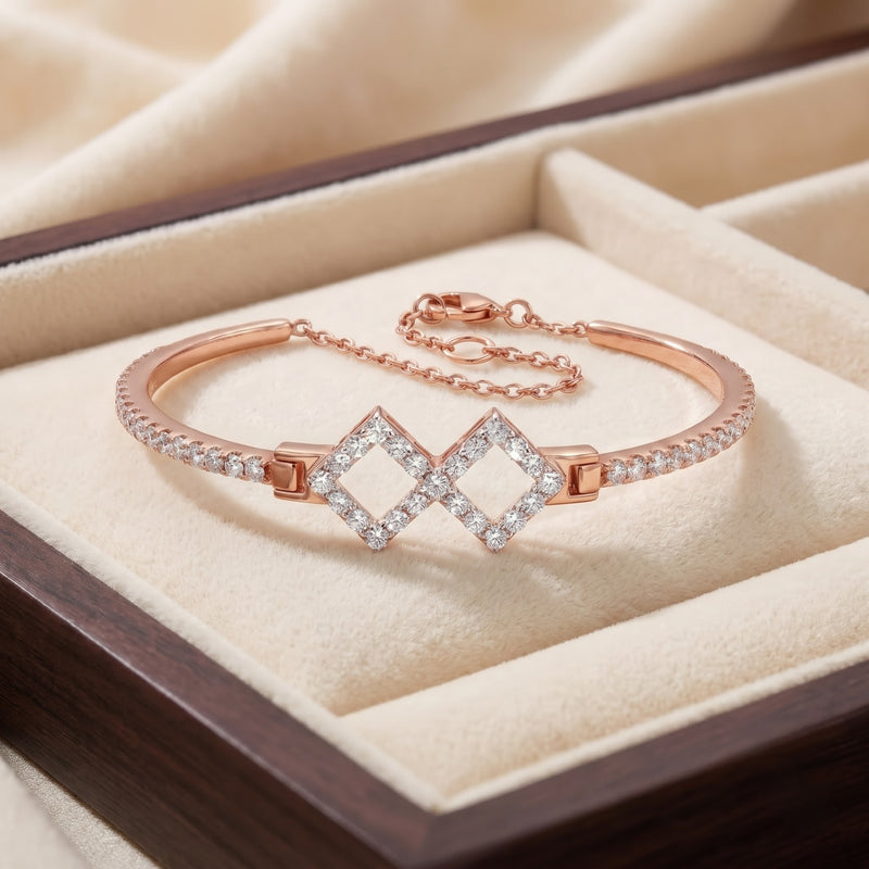 Modernist Duality Lab Grown Diamond Bracelet