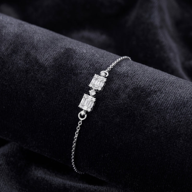 Baguette Beam Lab Grown Diamond Bracelet