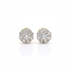 Pair of diamond earrings on a white background