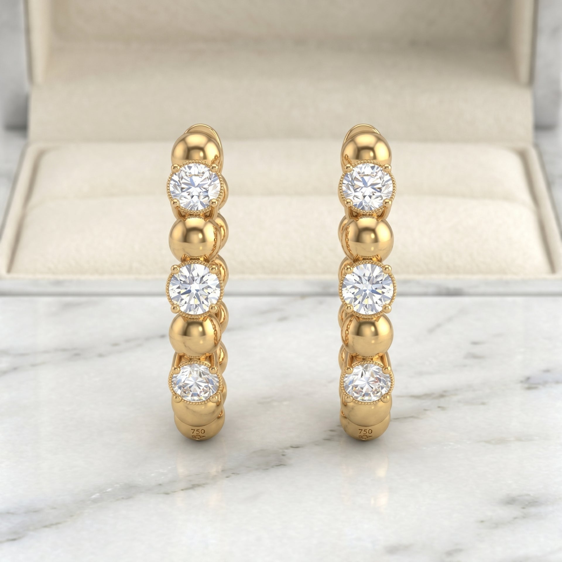 Bubble Rhythm Lab Grown Diamond Earrings