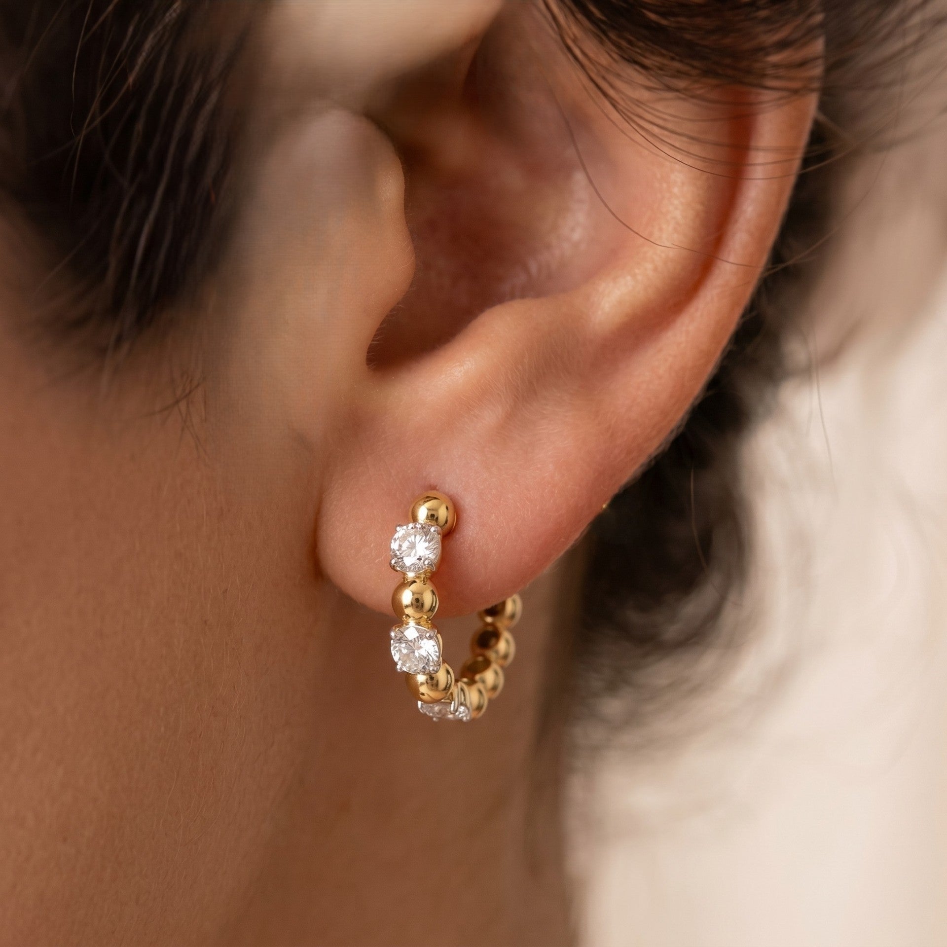 Bubble Rhythm Lab Grown Diamond Earrings