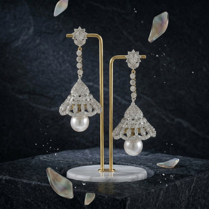 Lotus Canopy Lab Grown Diamond Earrings