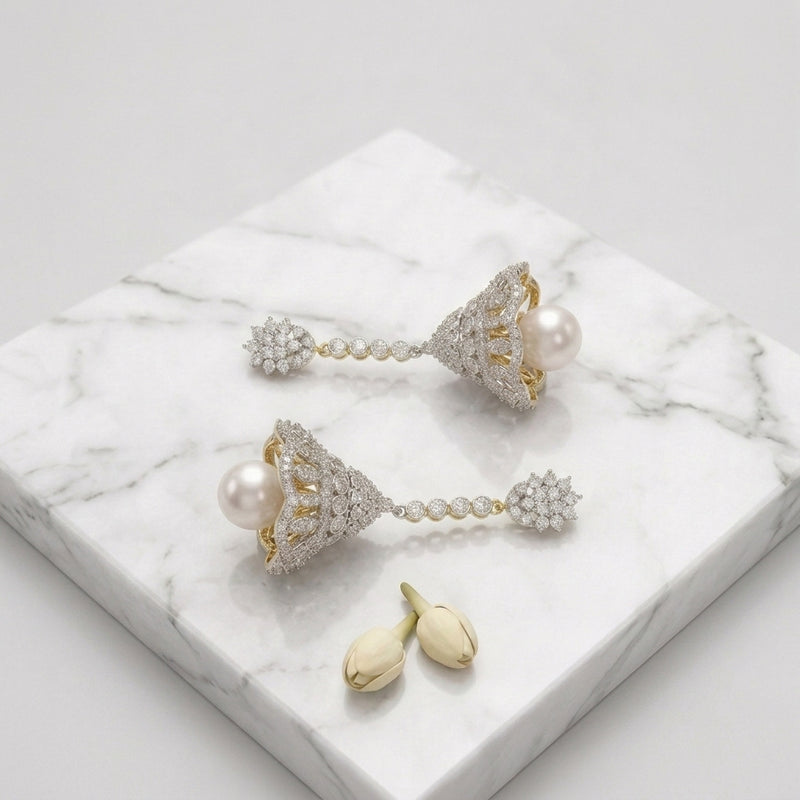 Lotus Canopy Lab Grown Diamond Earrings