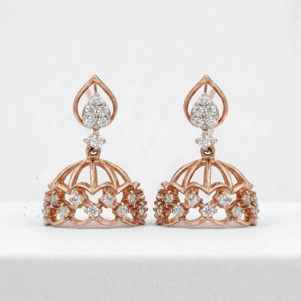 Tiara Filigree Lab Grown Diamond Earrings