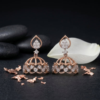 Tiara Filigree Lab Grown Diamond Earrings