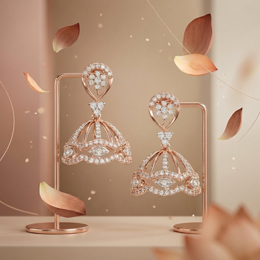 Rose Horizon Lab Grown Diamond Earrings