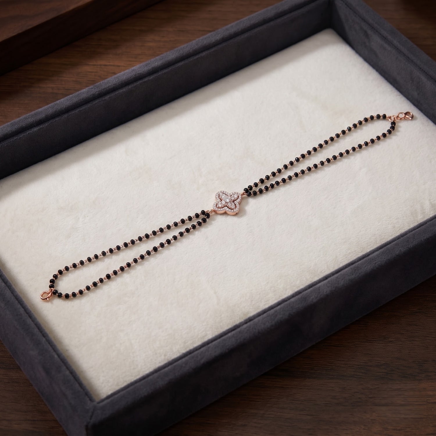 Floral Bloom Lab Grown Diamond Hand Mangalsutra