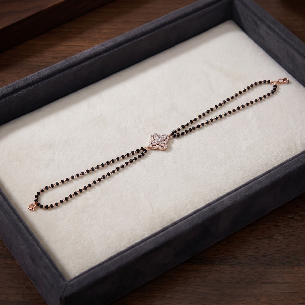 Floral Bloom Lab Grown Diamond Hand Mangalsutra