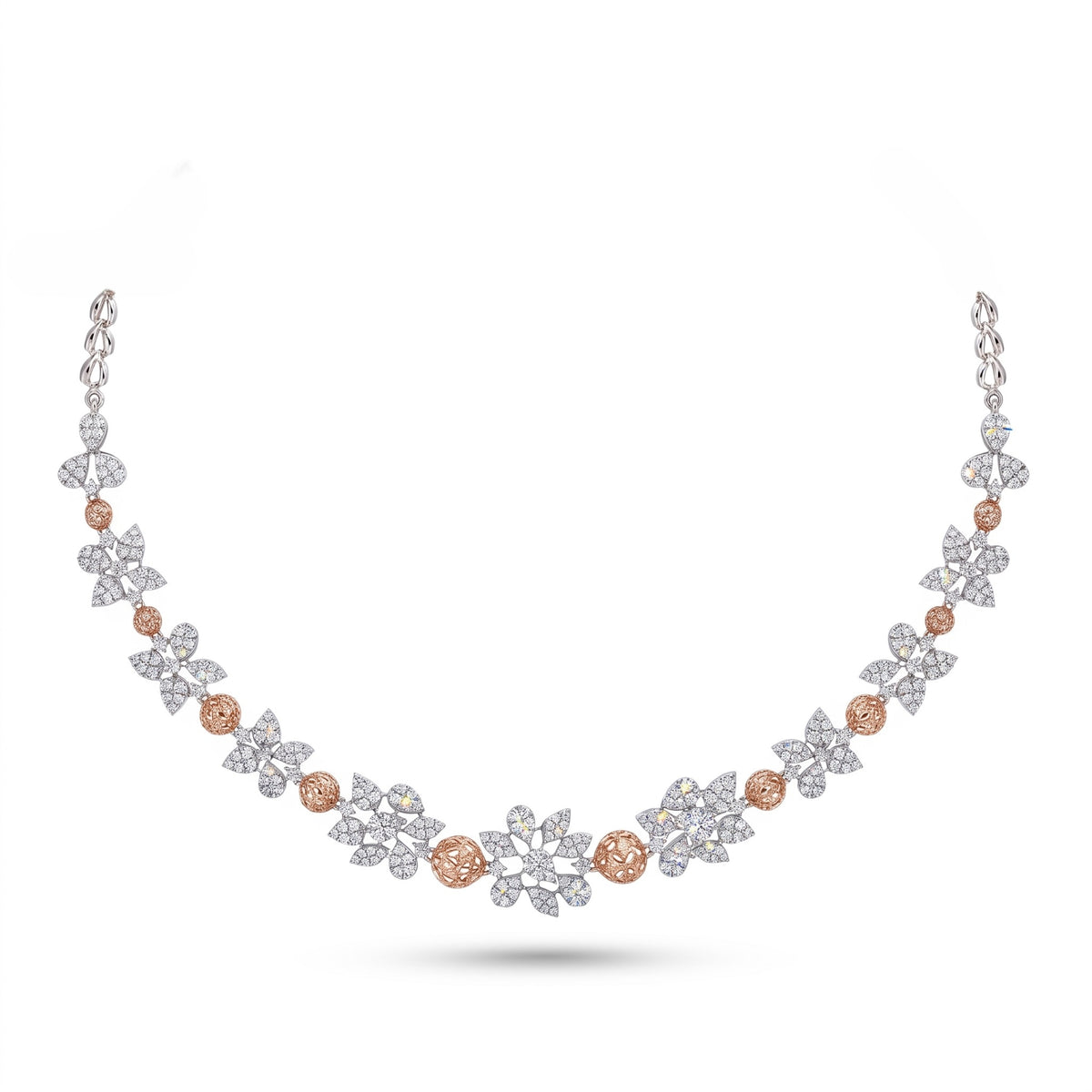 Shimmering Daisy Lab Grown Diamond Necklace