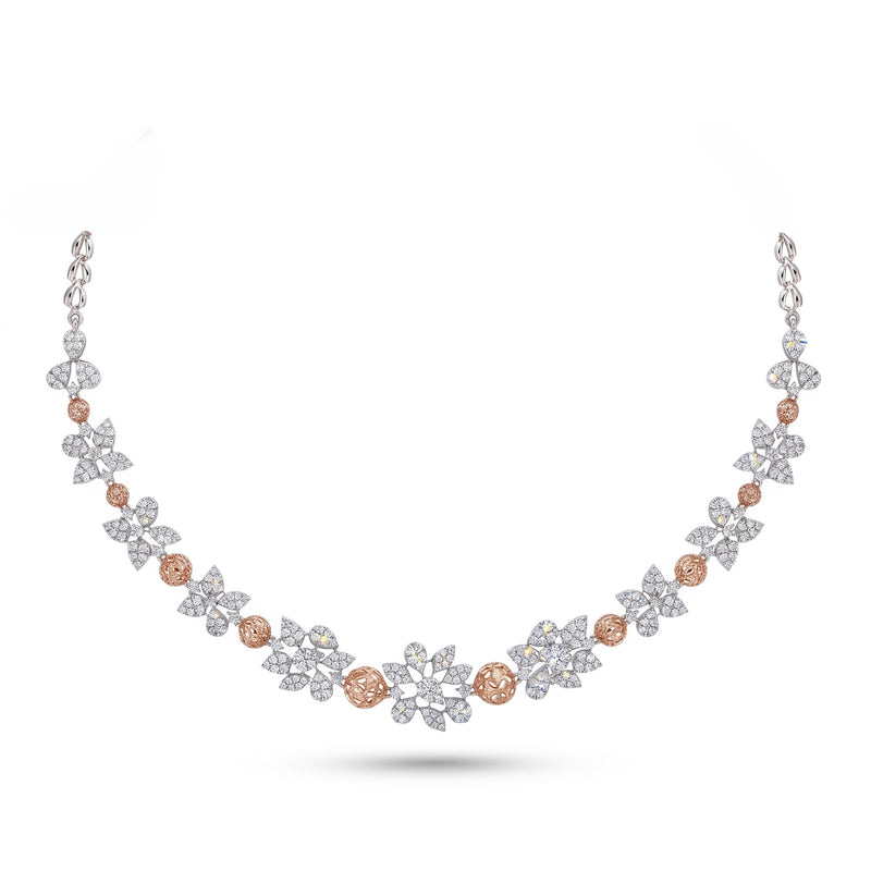 Shimmering Daisy Lab Grown Diamond Necklace