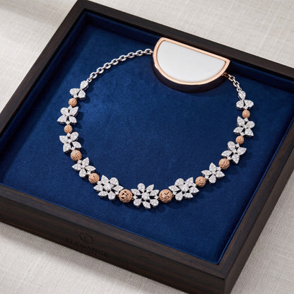 Shimmering Daisy Lab Grown Diamond Necklace