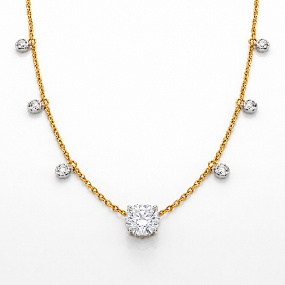 Floating Lab Grown Diamond Necklace