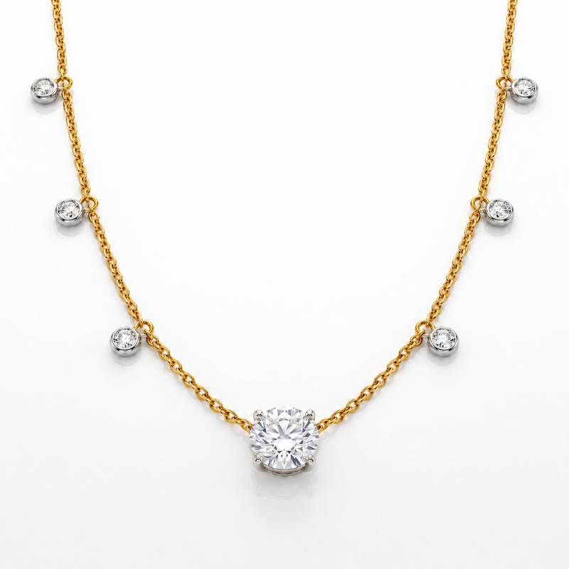 Floating Lab Grown Diamond Necklace