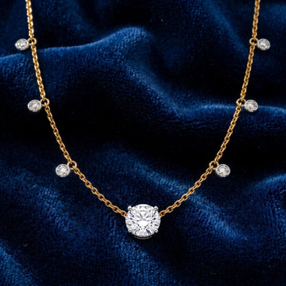 Floating Lab Grown Diamond Necklace