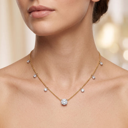 Floating Lab Grown Diamond Necklace
