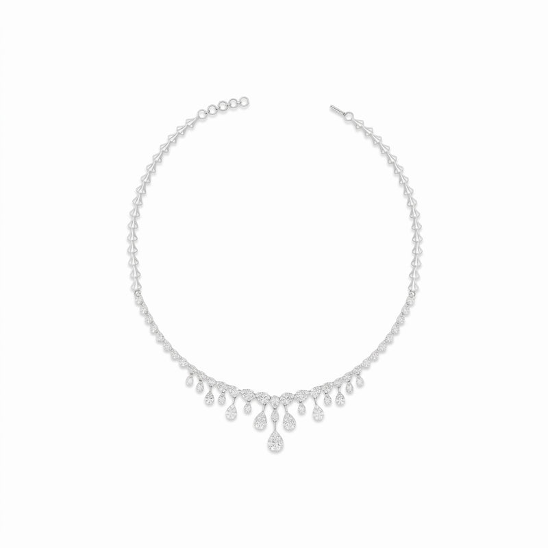 Sparkling Raindrop Lab Grown Diamond Necklace