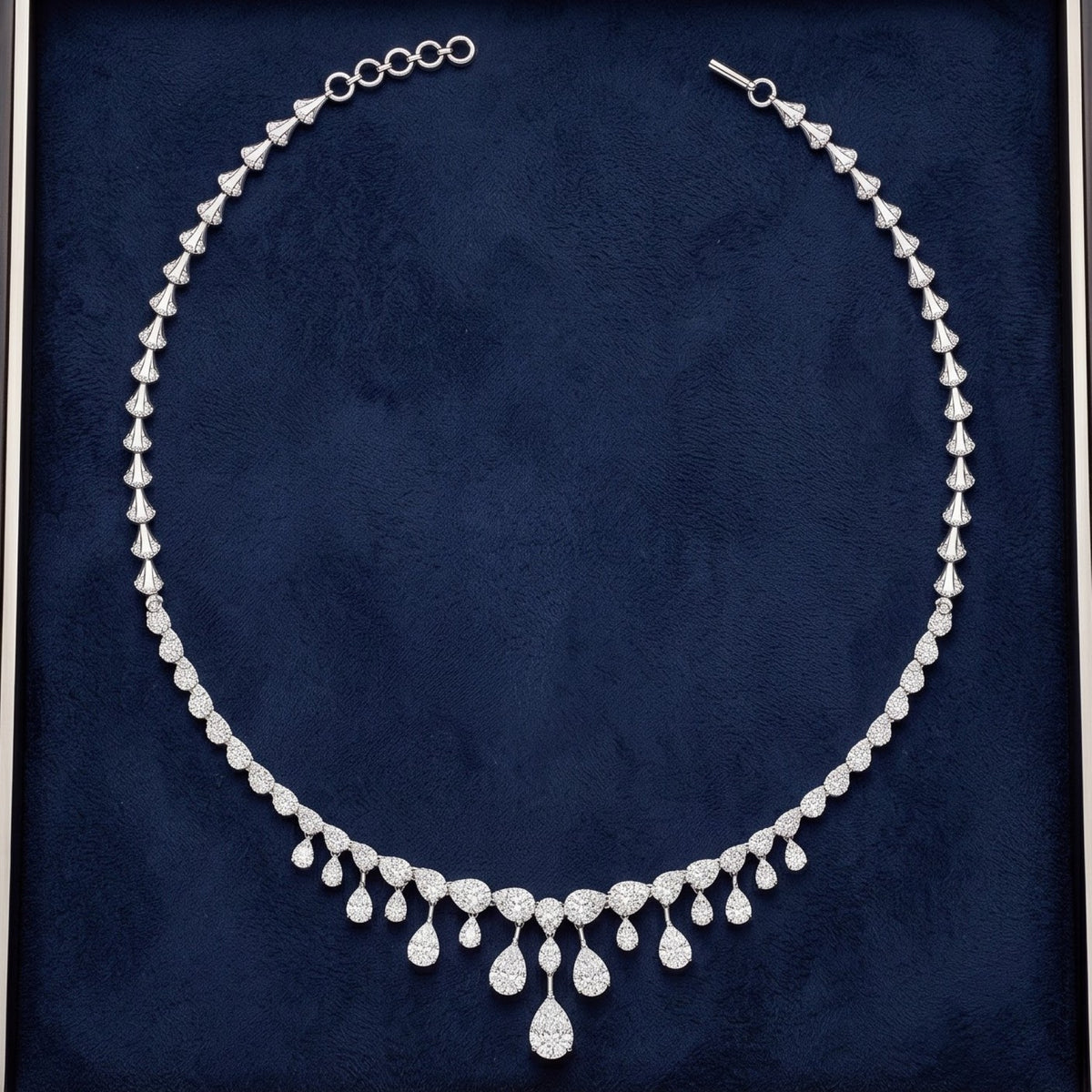 Sparkling Raindrop Lab Grown Diamond Necklace