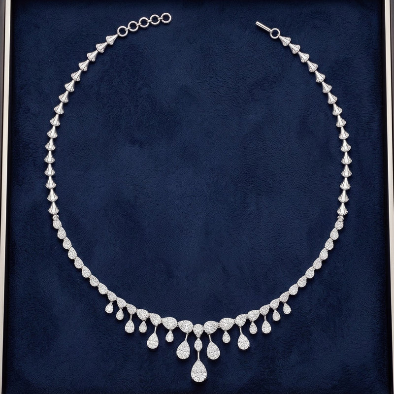Sparkling Raindrop Lab Grown Diamond Necklace