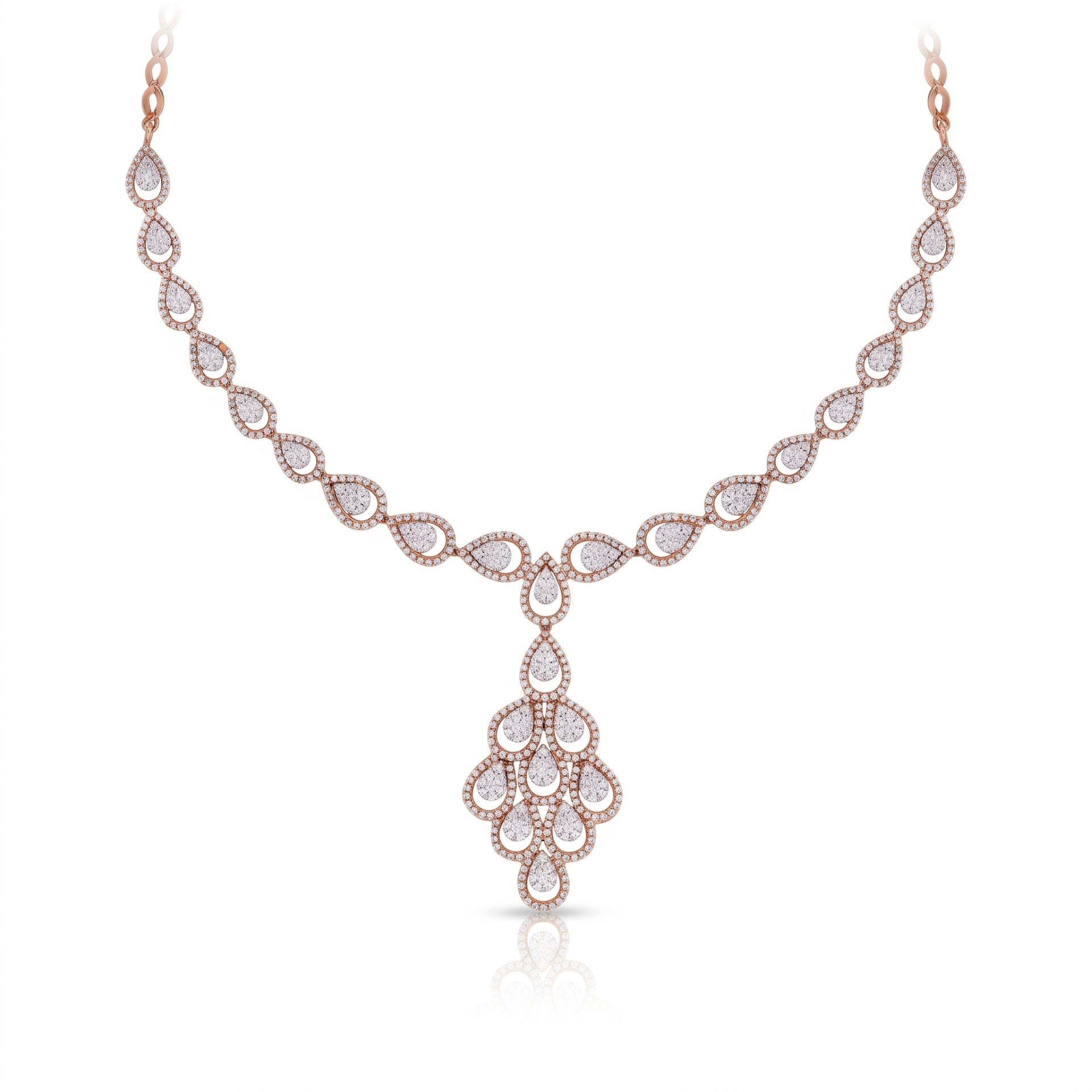 Graceful Tear Lab Grown Diamond Necklace