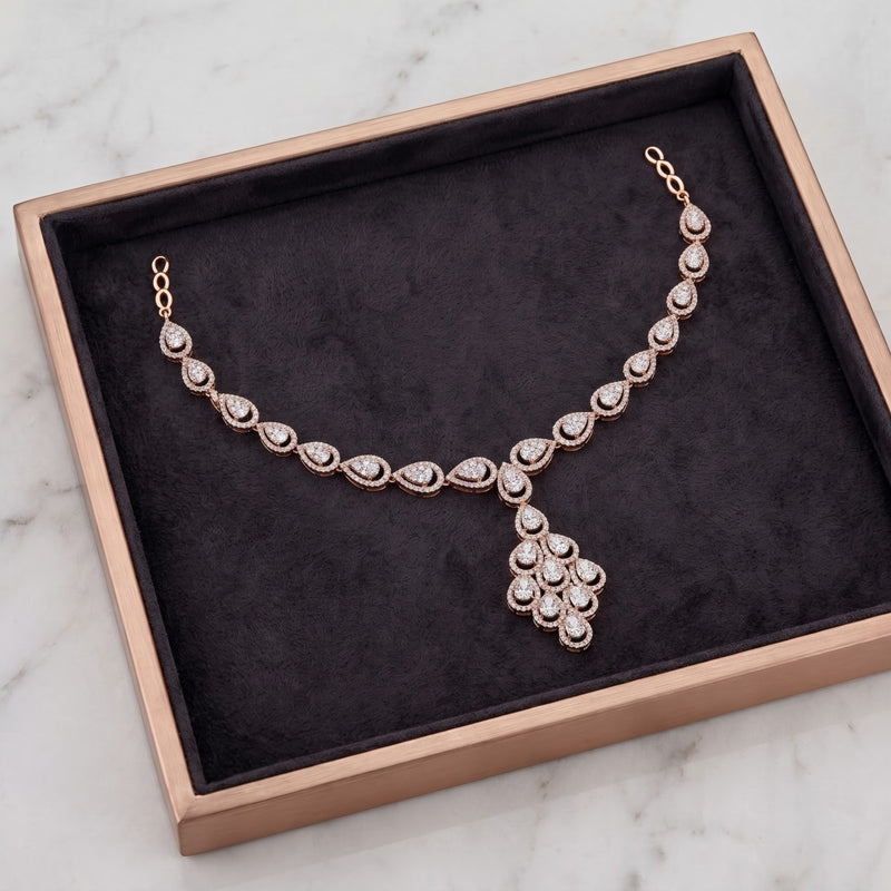 Graceful Tear Lab Grown Diamond Necklace