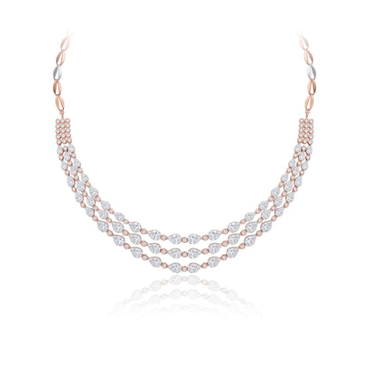 Radiant Triple Grace Lab Grown Diamond Necklace